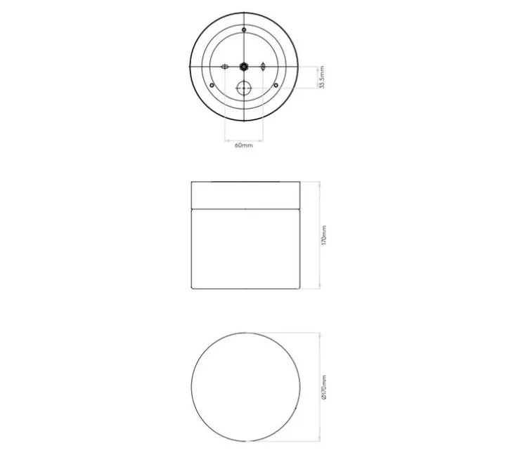 Applique ou plafonnier, Sabina, Chrome Poli, IP44, Ø17cm, H17cm - ASTRO LIGHTING