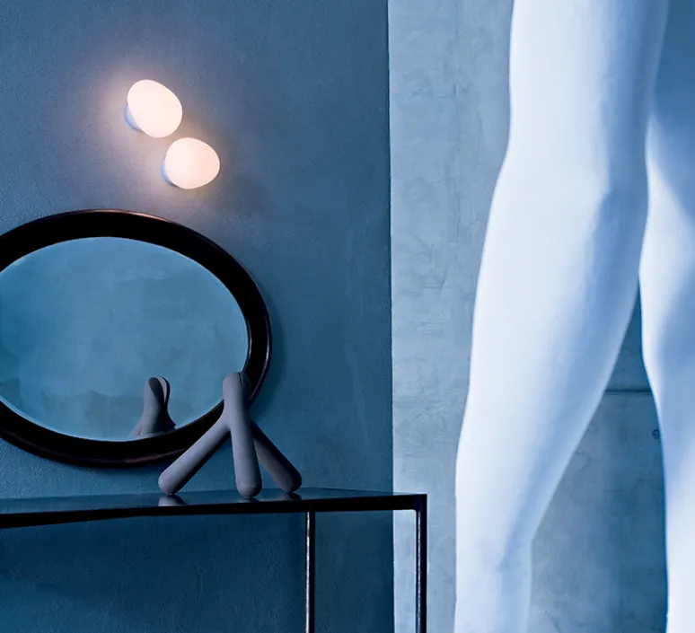 Plafonnier & Spot|Applique*Foscarini Applique ou plafonnier, salle de bain, Gregg Piccola, , IP44, L13cm, H12cm - classe II, blanc