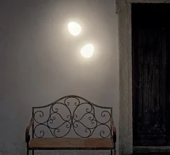 Plafonnier & Spot|Applique*Foscarini Applique ou plafonnier, salle de bain, Gregg Piccola, , IP44, L13cm, H12cm - classe II, blanc