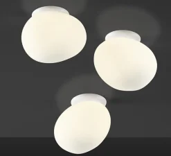 Plafonnier & Spot|Applique*Foscarini Applique ou plafonnier, salle de bain, Gregg Piccola, , IP44, L13cm, H12cm - classe II, blanc