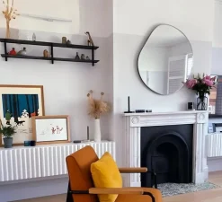 Applique ou plafonnier, S14D, porcelaine, blanc, tubulaire opaline, dim, L50cm, H6cm - Nedgis