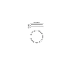 Applique ou plafonnier, Shoku 350, gris, LED, dim, 2700K, lm, Ø35cm, H9,3cm - Faro