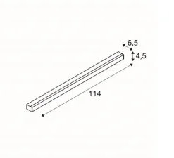 Applique ou plafonnier, SIGHT 115, noir, LED, 3000K, 3100 lm, L114cm, H6,5cm - SLV