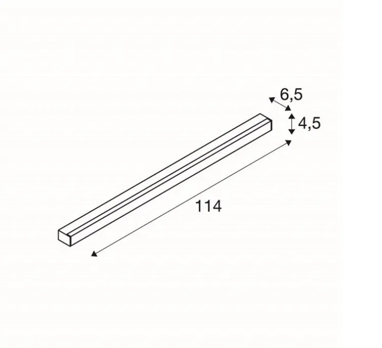 Applique ou plafonnier, SIGHT 115, noir, LED, 3000K, 3100 lm, L114cm, H6,5cm - SLV