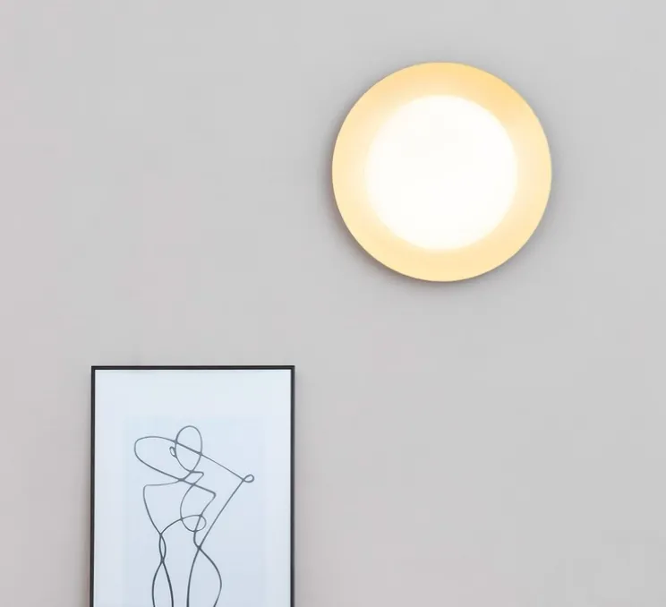 Applique ou plafonnier, Side 390, noir et or, 3000K, 736lm, Ø39cm, H11cm - Faro