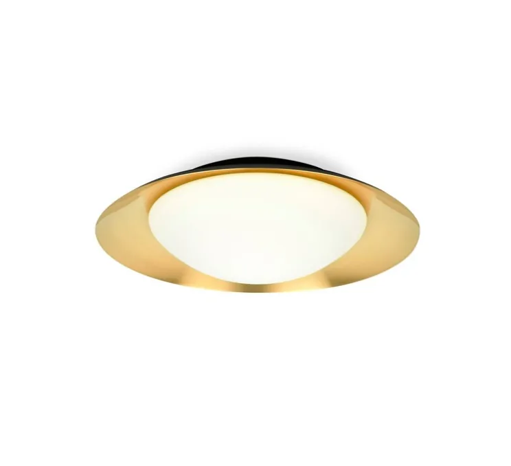 Applique ou plafonnier, Side 390, noir et or, 3000K, 736lm, Ø39cm, H11cm - Faro