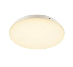 Applique|Plafonnier & Spot*SLV Applique ou plafonnier, Sima, détecteur de mouvement, , IP44, , 3000K, 2200 lm, Ø30cm, H5,8cm - blanc