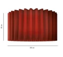 Applique ou plafonnier, Skirt plafonnier 150, rouge, Ø150cm, H81cm - Axolight