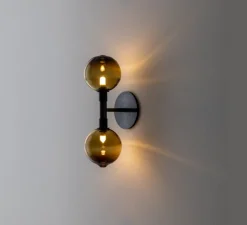 Plafonnier & Spot|Applique*SkLO Studio Applique ou plafonnier, Stem x2, Olive, Noir oxydé, Ø11cm, H33cm - Olive,Noir oxydé