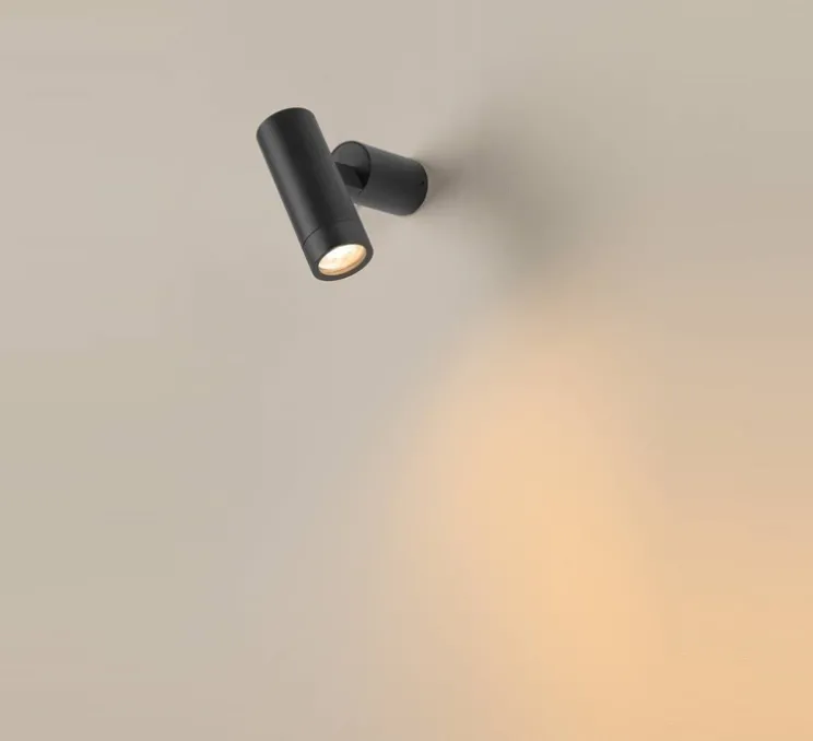 Applique ou plafonnier, S-Tube, noir, IP65, L6cm, H16cm - SLV