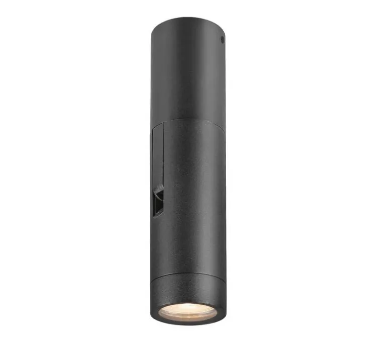 Applique ou plafonnier, S-Tube, noir, IP65, L6cm, H16cm - SLV