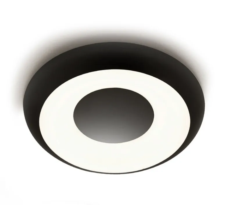 Applique|Plafonnier & Spot*Panzeri Applique ou plafonnier, Superbold 44, , IP40, LED, dim, 2700K, 1414 lm, Ø44cm, H7,6cm - noir