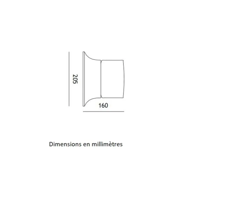 Plafonnier & Spot|Applique*Toscot Applique ou plafonnier, Swinger 1200, , IP44, Ø20,5cm, H16cm - Lichen