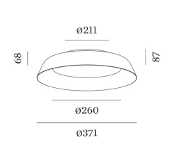 Applique ou plafonnier, Towna 2.0, noir, IP44, LED, 2700K, 1090lm, Ø37,1cm, H8,7cm - Wever&Ducré