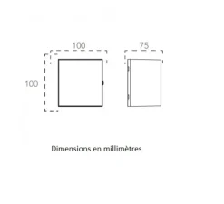 Applique ou plafonnier, Togo Square S, blanc, IP65, LED, dim, 3000-6500K, 600 lm, L10cm, H10cm - Nedgis