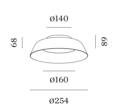 Plafonnier & Spot*Wever&Ducré Applique ou plafonnier, Towna 1.0, , IP44, LED, 3000K, 770lm, Ø25,4cm, H8,9cm - blanc