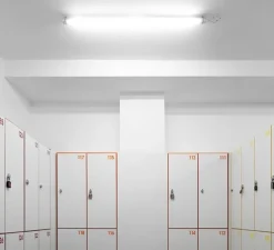 Applique ou plafonnier, Tubo 50 LED, blanc, transparent, IP67, dim, 2700K, 3150 lm, L175.2cm, H6,7cm - O/M Light