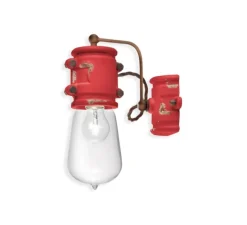 Applique ou plafonnier, Urban C1523, rouge vintage, Ø12cm, H26cm - Ferroluce