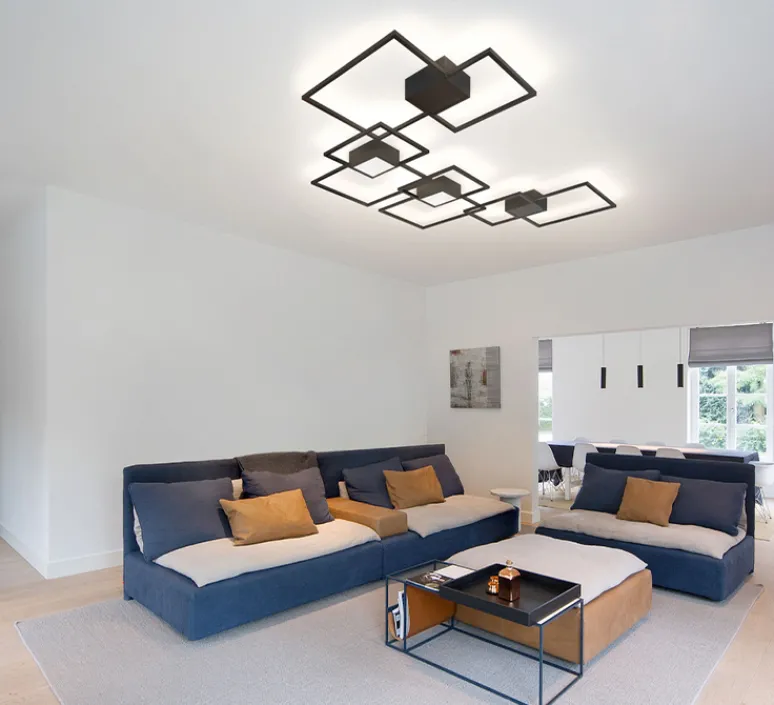 Plafonnier & Spot|Applique*Wever&Ducré Applique ou plafonnier, Venn 2.0, , LED, dim, 3000K, 580/3140 lm, L72,4cm, H9cm - variable coupure de phase, noir