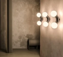 Applique ou plafonnier, Vine celling wall, chrome, LED, 3000K, lm, L15cm, H42cm - A-N-D