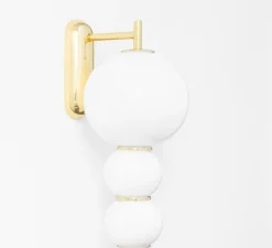 Suspension*Formagenda Applique, Pearls , C, , LED, 2700K, 1200lm, L22cm, H40cm - blanc, or