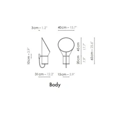 Applique, Petit Cargo, blanc, H65cm, L40- Designheure