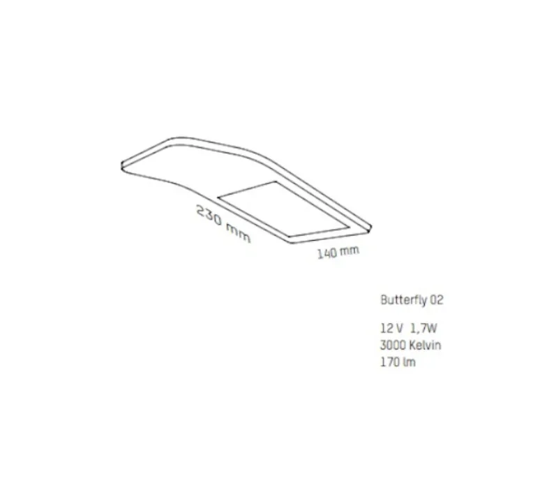 Plafonnier & Spot*Tunto applique, Plafonnier LED, Butterfly, 02, , 3000K, L23cm - chêne