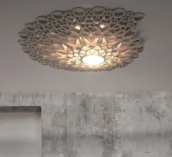 Applique, plafonnier, Notredame, blanc, L83cm, Ø98cm, H11cm, 1520lm, 3000K - KARMAN