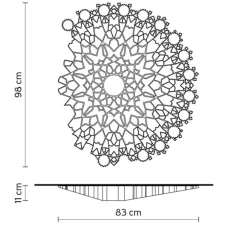 Applique, plafonnier, Notredame, blanc, L83cm, Ø98cm, H11cm, 1520lm, 3000K - KARMAN