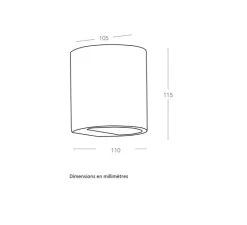 Applique*Nedgis Applique plâtre, Vertbois, prêt à peindre, Kenza, , Ø11cm, H11,5cm - blanc