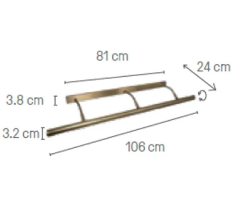 Applique pour tableaux, 5006, laiton poli, L106cm, H10cm - Manufacture