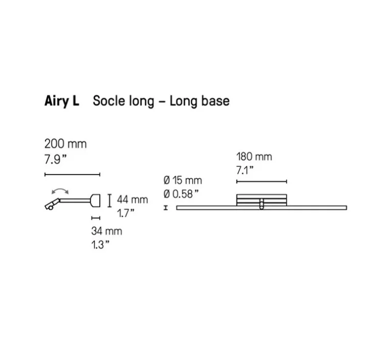 Applique pour tableaux, Airy L, cuivre satiné, LED, dim, 2700K, 960 lm, L101,4cm, H4,4cm - CVL