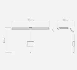 Applique*Astro Applique pour tableaux, Mondrian 400, , L40cm, H50cm - Lighting bronze