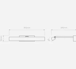 Applique*Astro Applique pour tableaux, Renoir 350, , LED, dim, 2700K, 190 lm, L35cm, H5,5cm - laiton brossé