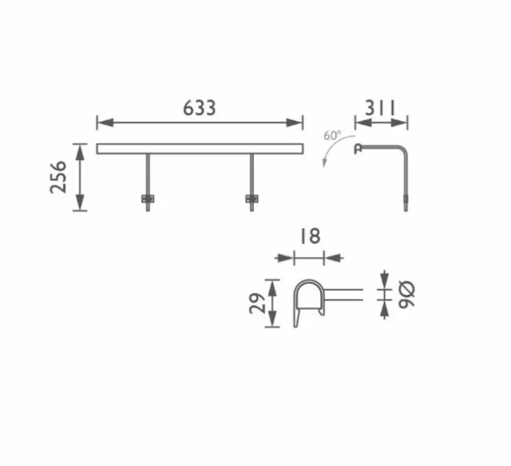 Applique pour tableaux, Wallace 60, laiton, LED, dim, 2700K, 618 lm, L63,3cm, H25,6cm - John Cullen