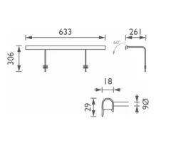 Applique*John Cullen Applique pour tableaux, Wallace 60, , LED, dim, 2700K, 618 lm, L63,3cm, H30,6cm - laiton