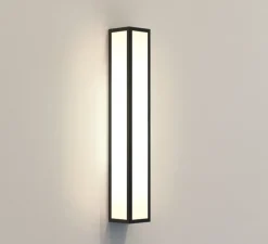 Applique*Astro Applique, salle de bain ou extérieur, Salerno classic 520, , IP44, Ø8cm, H52cm - noir texturé