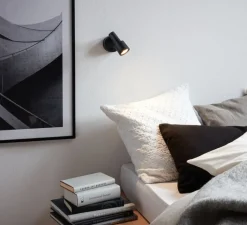 Applique*Wever&Ducré Applique, Sara Snooze, orientable, , Ø8,5cm, H11,5cm - Wever & Ducré noir