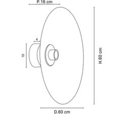Applique, Sonia Laudet D60 , malachite sable, Ø60cm, H16cm - Market Set