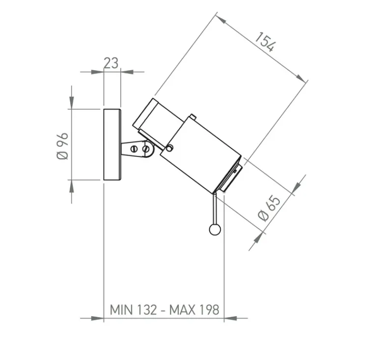 Plafonnier & Spot|Applique*DCW éditions Paris Applique, Spot, Biny spot, , L6,5cm, H15,4cm - Dcw editions noir, argent