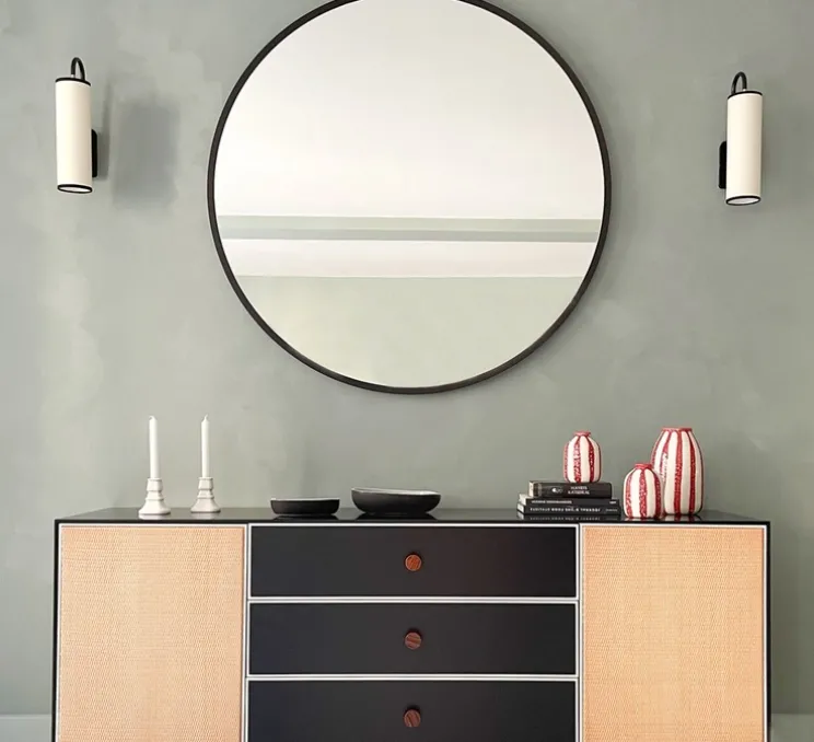 Applique, Tokyo, noir et blanc, H42cm, Ø9cm, P16.5cm - Sarah lavoine