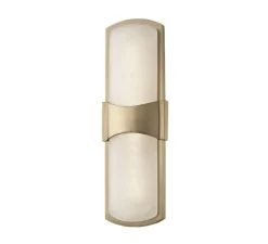 Applique*Hudson Valley Lighting Applique, Valencia S, laiton veilli, albâtre,L12,1cm, H38cm - Hudson Valley laiton ancien