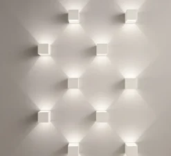 Applique, Vertbois, plâtre, prêt à peindre, Charlotte, Square Simple, blanc, L11,5cm, H11,5cm - Nedgis