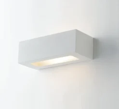 Applique, Vertbois, plâtre, prêt à peindre, Claire S, blanc, L22cm, H7cm - Nedgis