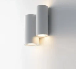 Applique*Nedgis Applique, Vertbois, plâtre, prêt à peindre, Isaline Double, , L16cm, H21cm - blanc