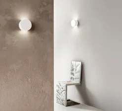 Applique, Vertbois, plâtre, prêt à peindre, Louisa, blanc, Ø15,5cm, H7cm - Nedgis