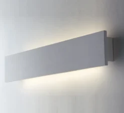 Applique*Nedgis Applique, Vertbois, plâtre, prêt à peindre, Anaïs L, , LED, 3000-4000K, 2200 lm, L60cm, H8cm - blanc