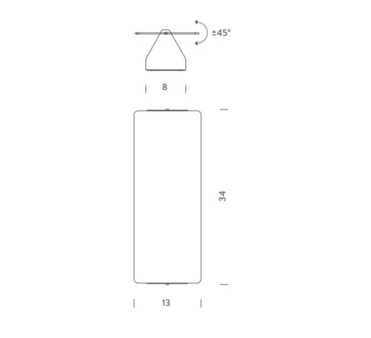 Applique, Volet Pivotant Double, Charlotte Perriand, aluminium, L34cm, H13cm - Nemo Lighting