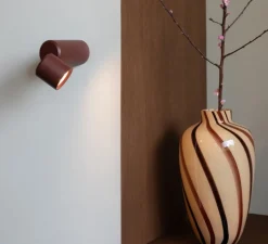 Lampe*It's about Romi Applique/Lampe à poser, Milan, , LED, dim, 3000K, Ø6,5cm, H19cm - burgundy