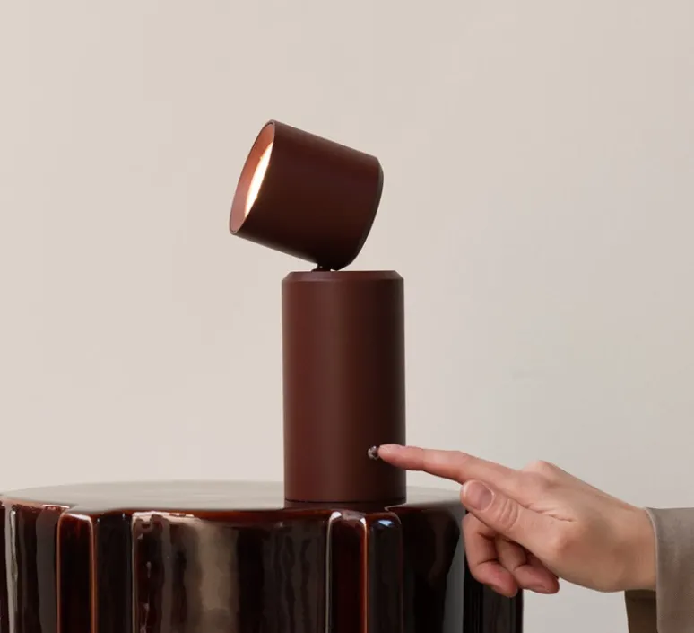 Lampe*It's about Romi Applique/Lampe à poser, Milan, , LED, dim, 3000K, Ø6,5cm, H19cm - burgundy